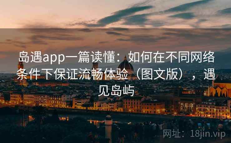 岛遇app一篇读懂：如何在不同网络条件下保证流畅体验（图文版），遇见岛屿