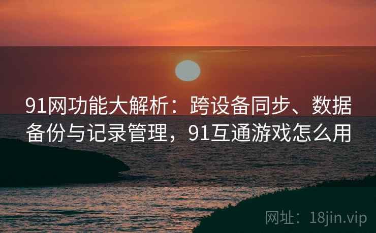 91网功能大解析:跨设备同步、数据备份与记录管理,91互通游戏怎么用