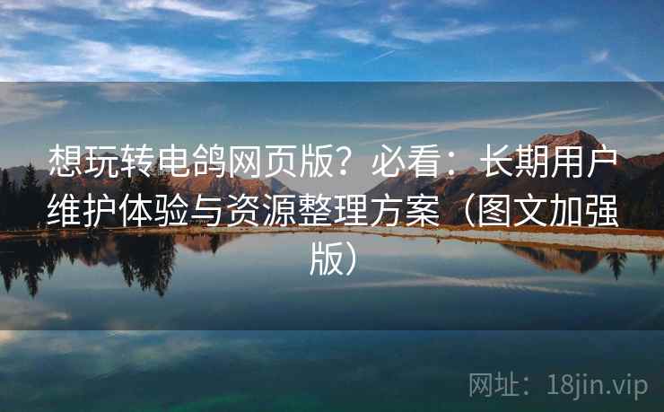 想玩转电鸽网页版?必看:长期用户维护体验与资源整理方案(图文加强版)