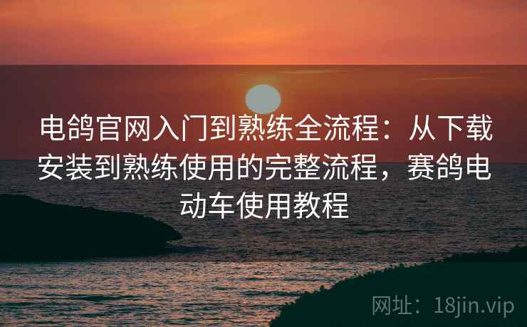 电鸽官网入门到熟练全流程:从下载安装到熟练使用的完整流程,赛鸽电动车使用教程