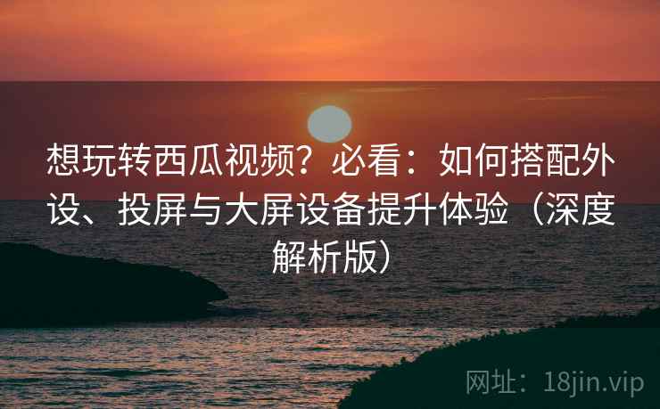 想玩转西瓜视频？必看：如何搭配外设、投屏与大屏设备提升体验（深度解析版）