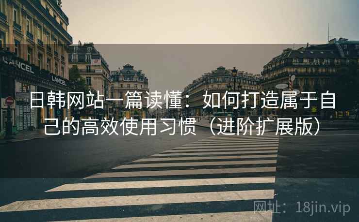 日韩网站一篇读懂：如何打造属于自己的高效使用习惯（进阶扩展版）