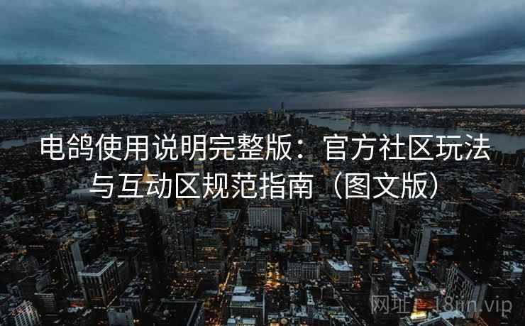 电鸽使用说明完整版：官方社区玩法与互动区规范指南（图文版）