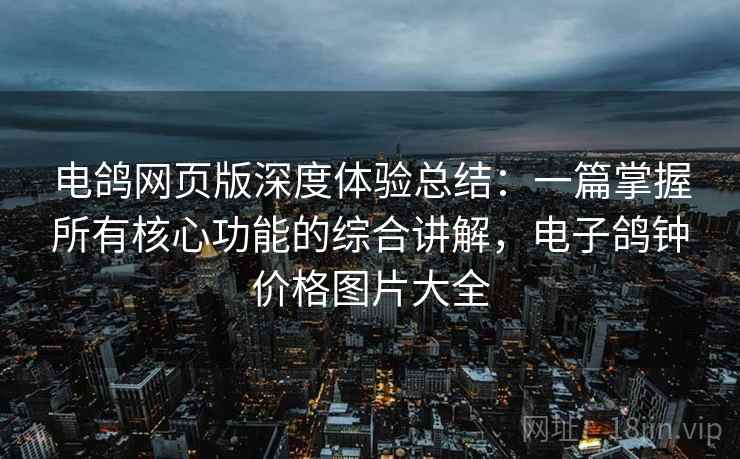 电鸽网页版深度体验总结：一篇掌握所有核心功能的综合讲解，电子鸽钟价格图片大全