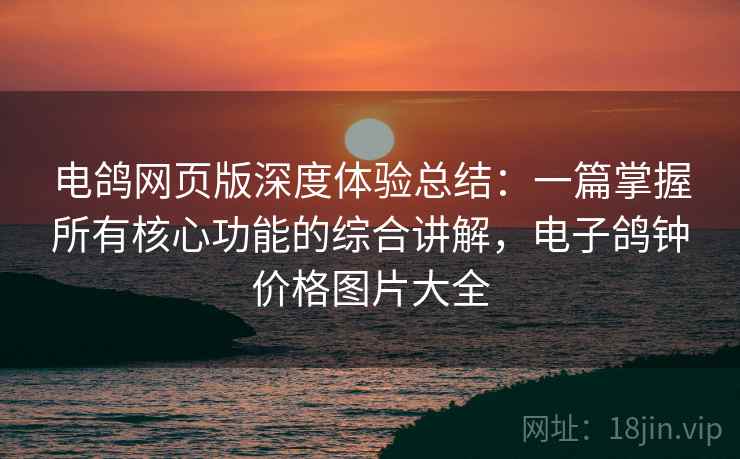 电鸽网页版深度体验总结：一篇掌握所有核心功能的综合讲解，电子鸽钟价格图片大全