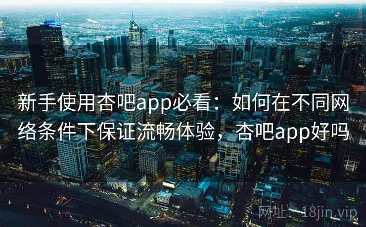 新手使用杏吧app必看：如何在不同网络条件下保证流畅体验，杏吧app好吗