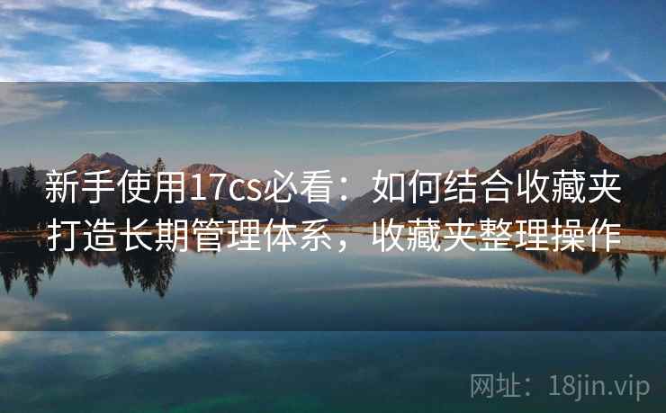 新手使用17cs必看：如何结合收藏夹打造长期管理体系，收藏夹整理操作